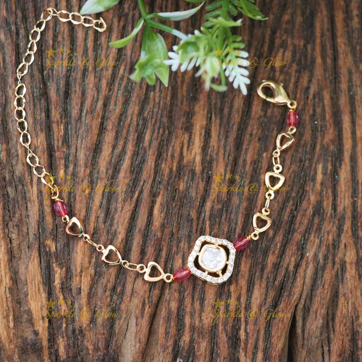 Golden Rakhi Bracelet - Perfect Festive Accessory