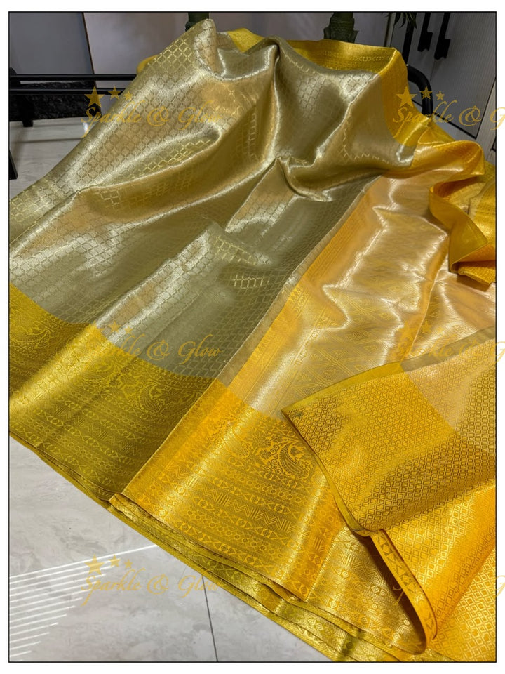 Elegant Tissue Organza Saree for Weddings & Festivals