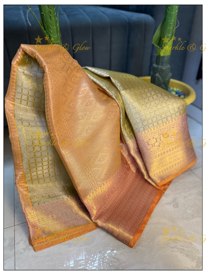 Elegant Tissue Organza Saree for Weddings & Festivals