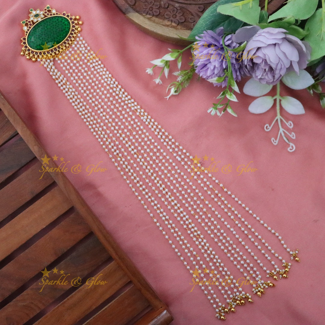 Exquisite Golden Jada Billa for Festive Elegance