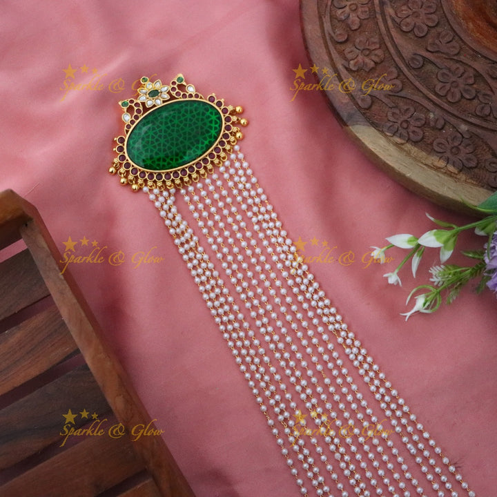 Exquisite Golden Jada Billa for Festive Elegance