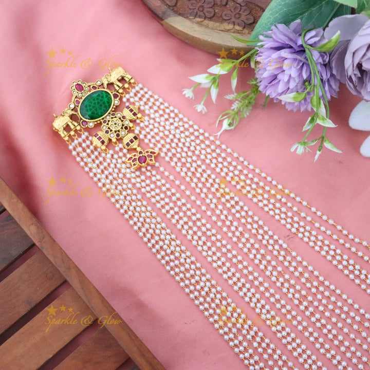 Exquisite Jada Billa Hair Accessory with Pearls & Elephants