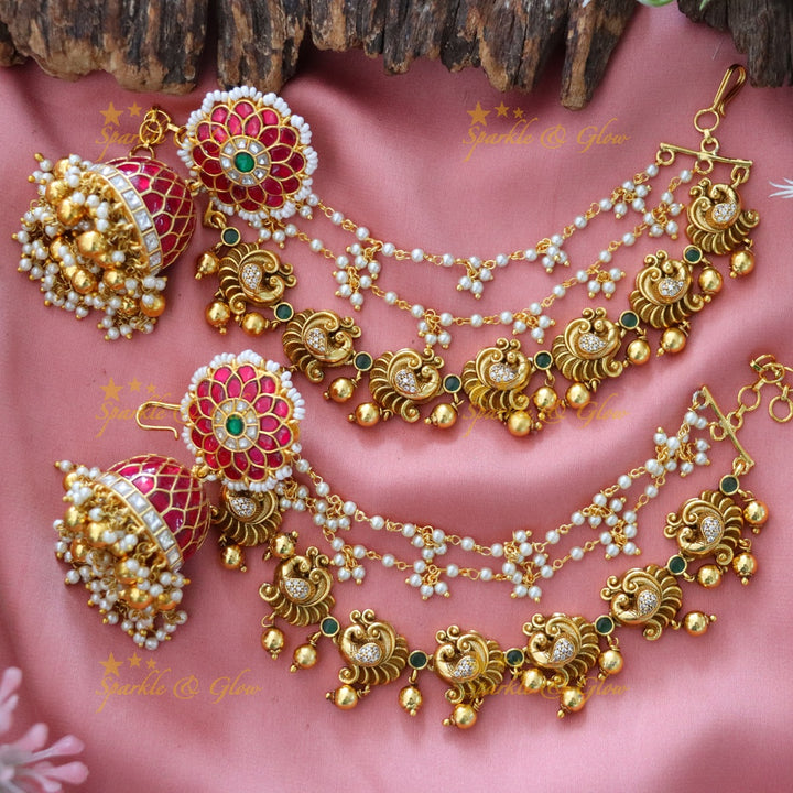 Stunning Jadau Kundan Bridal Jhumka Earrings