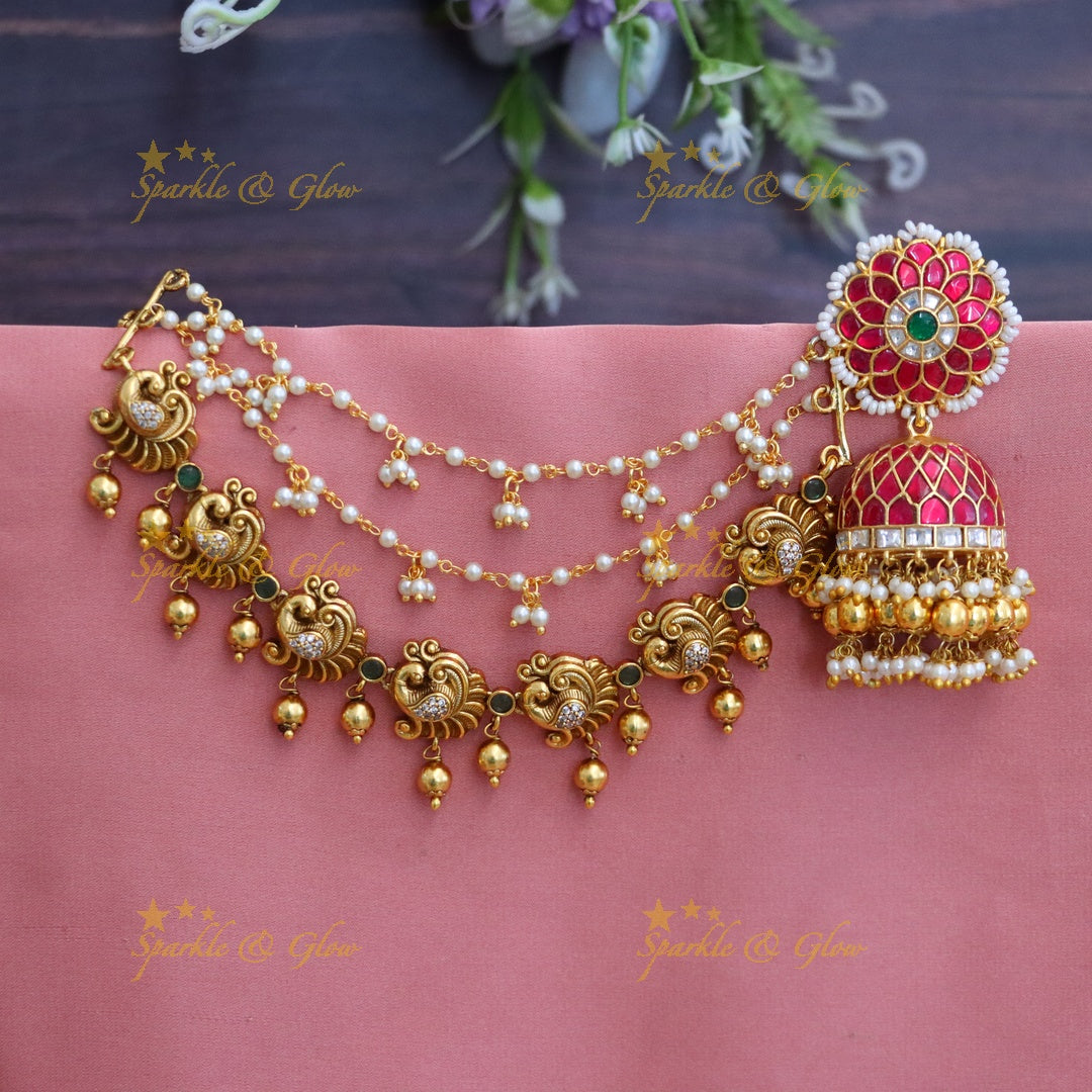 Stunning Jadau Kundan Bridal Jhumka Earrings