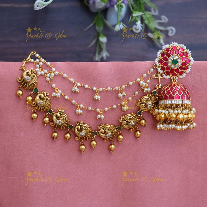 Stunning Jadau Kundan Bridal Jhumka Earrings