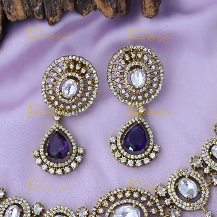 Exquisite Green Drop Necklace Set with Maang Tikka