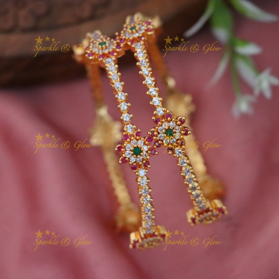 Elegant Gold-Tone Bangles for Festive Weddings