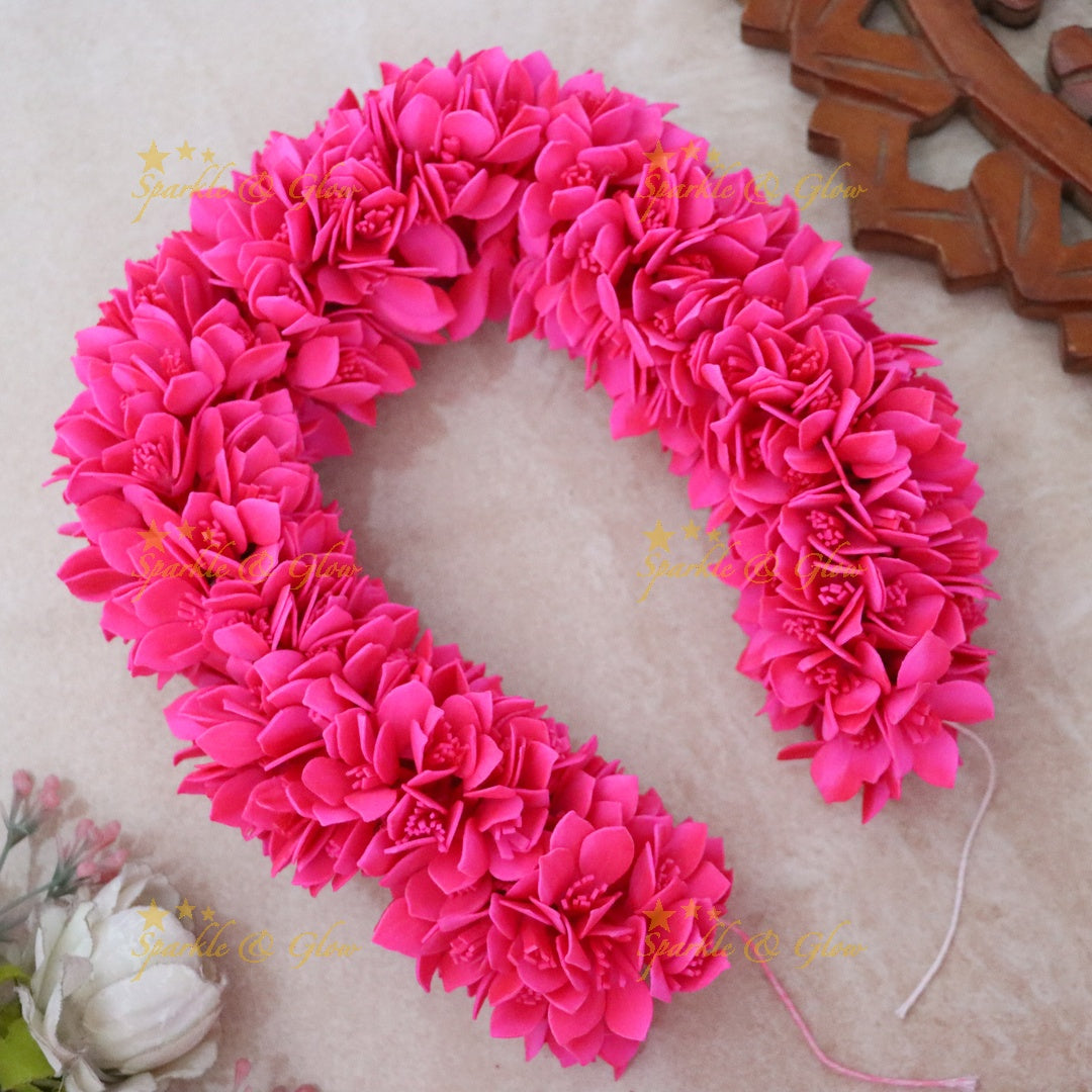 Elegant Pink Gajra for Weddings & Festivals