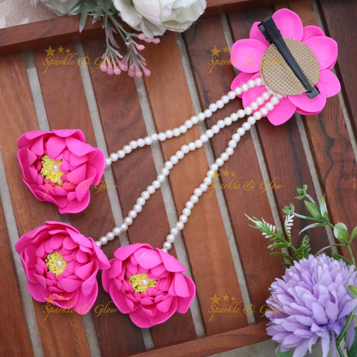 Elegant Floral Hair Clip for Festive & Wedding Occasions