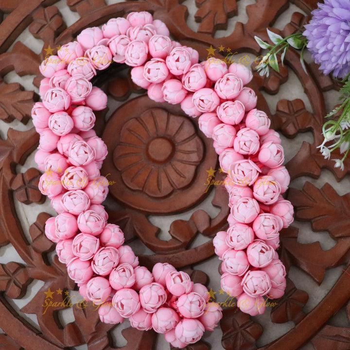 Exquisite Pink Floral Hairclip for Festive Flair