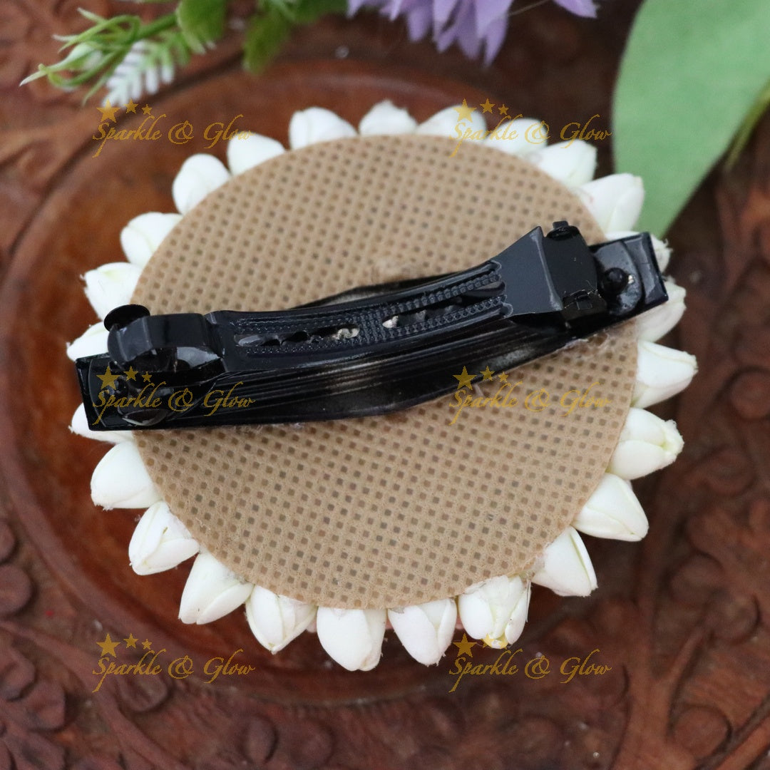 Exquisite Pink Lotus Hair Clip for Weddings & Festivals