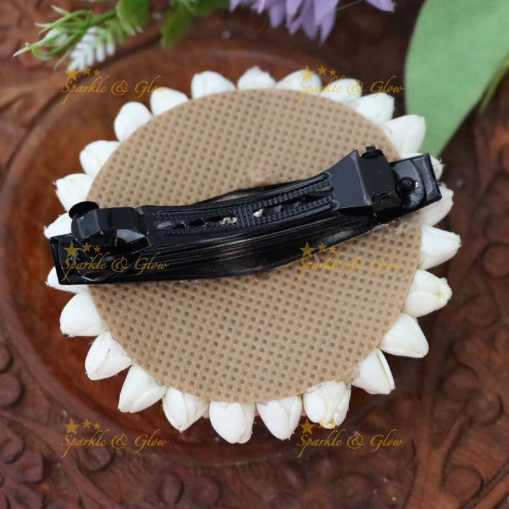 Exquisite Pink Lotus Hair Clip for Weddings & Festivals