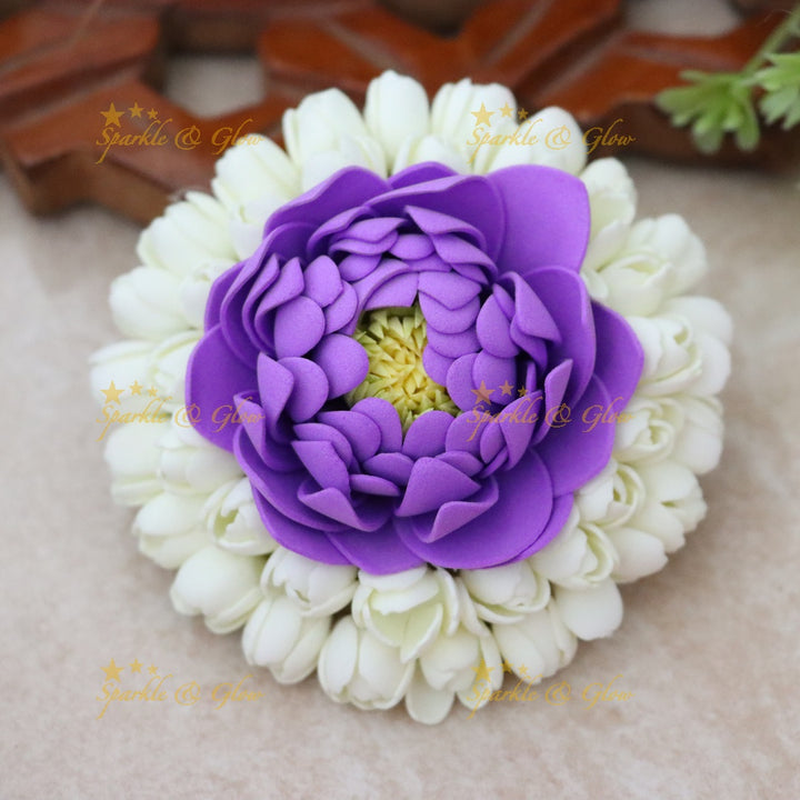 Stunning Purple Floral Hair Clip for Weddings & Festive Events