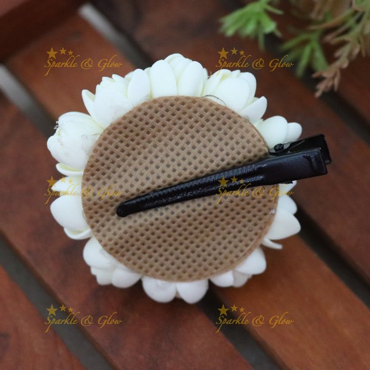 Luxurious Floral Hair Clip for Weddings & Festivities