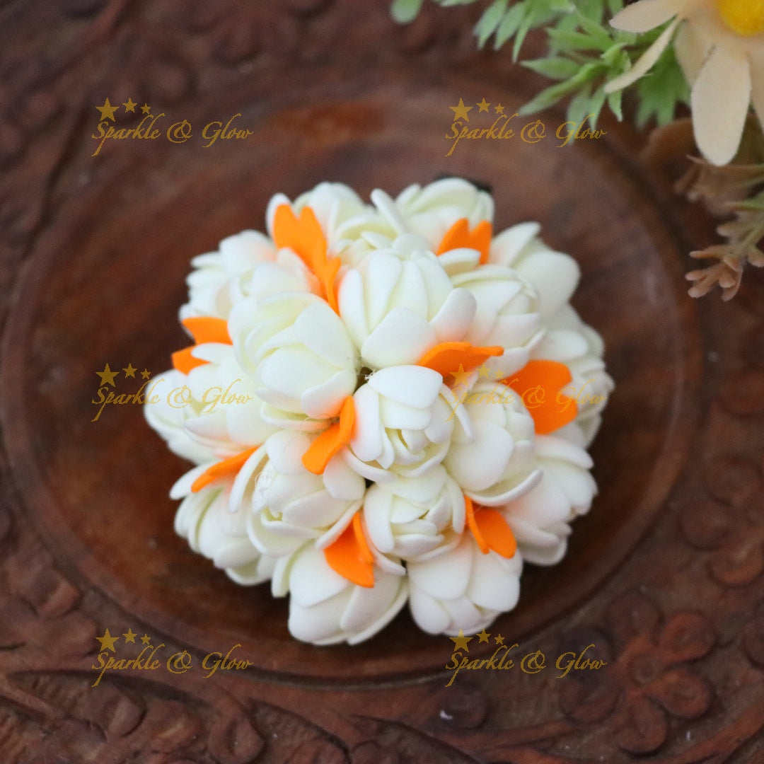 Elegantly Crafted Floral Hair Clip for Festive Occasions