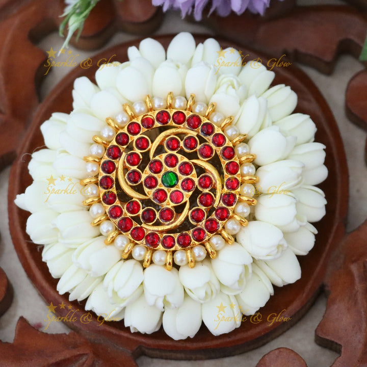 Exquisite Floral Hair Clip - Elegant Festive Accessory