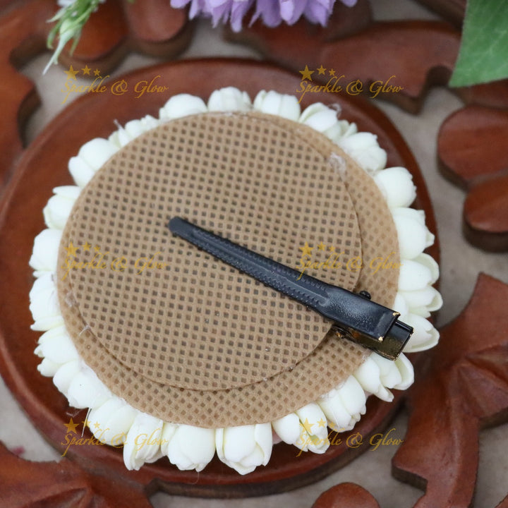 Exquisite Floral Hair Clip - Elegant Festive Accessory