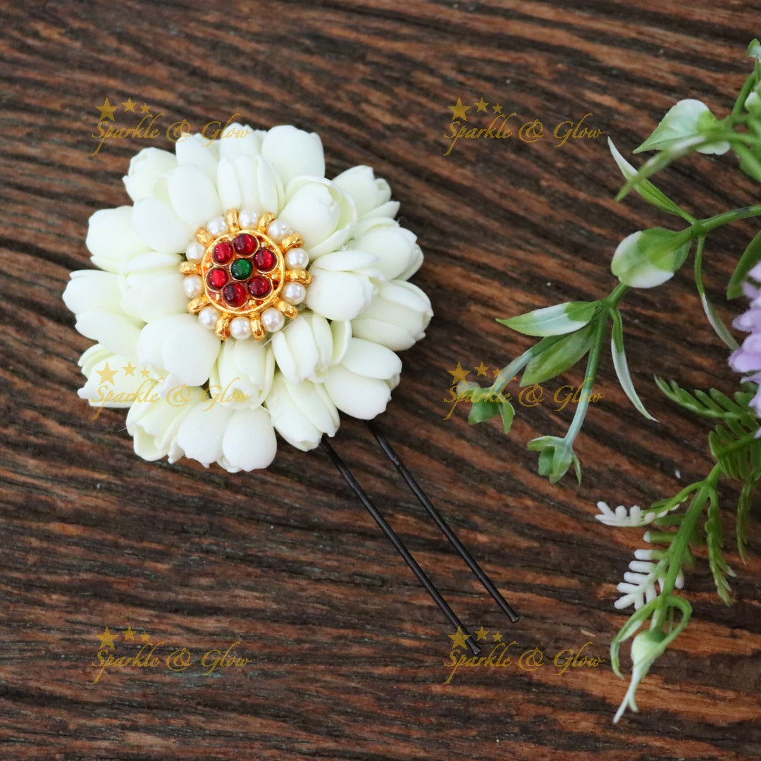 Elegant Floral Hair Pin for Festive Celebrations