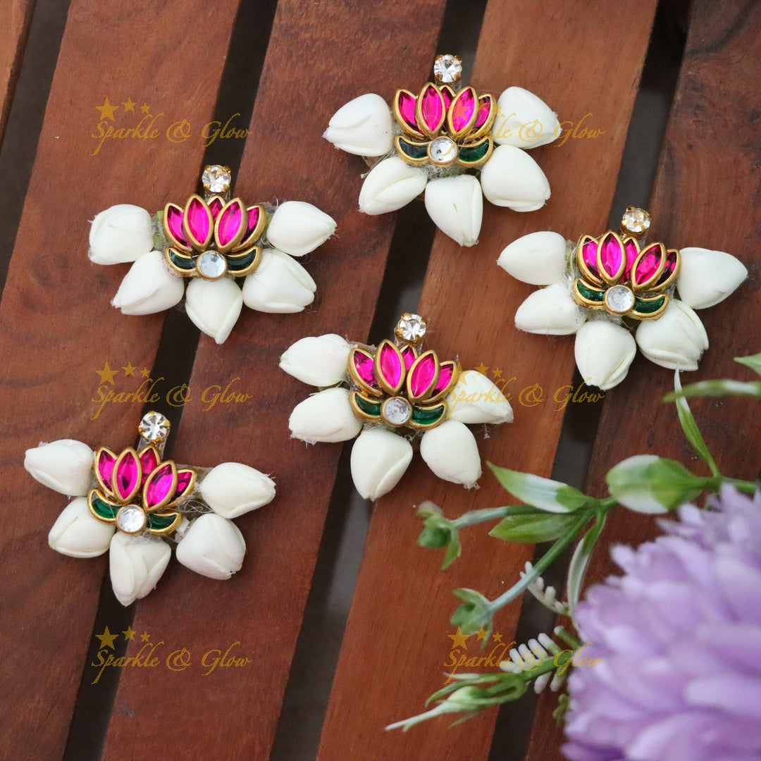 Elegant Lotus Hair Pins for Weddings & Festivities