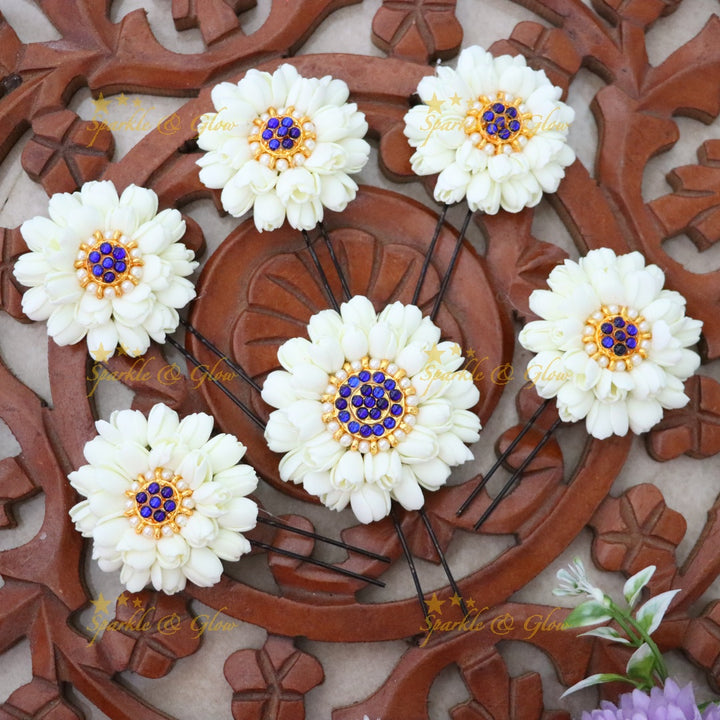 Elegant Floral Hairpins for Festive Glamour