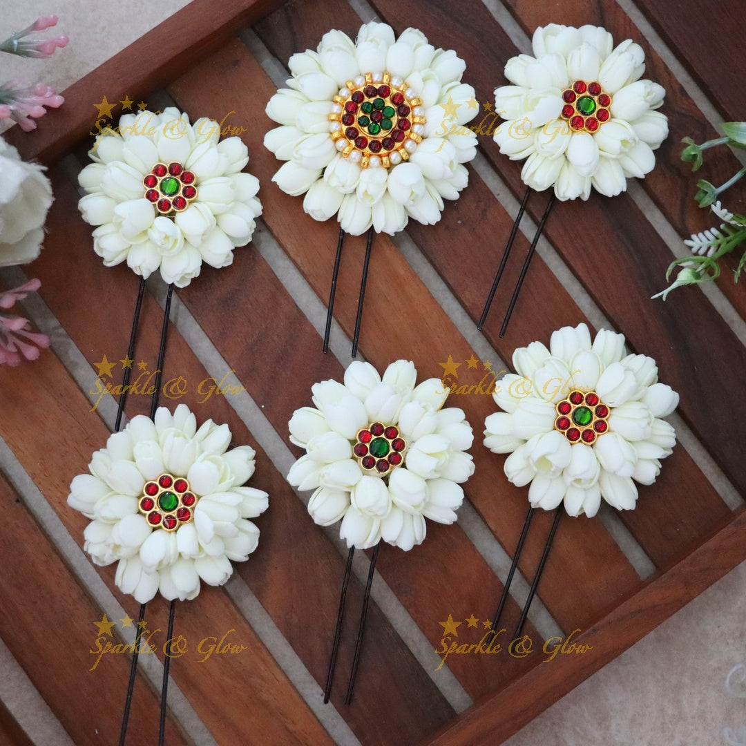 Elegant Floral Hair Pins for Weddings & Celebrations