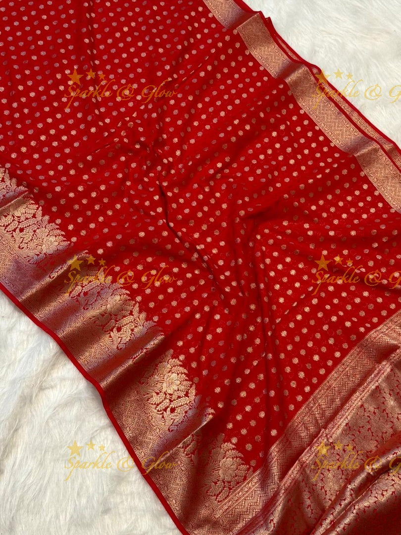 Elegant Banarasi Semi Georgette Silk Saree Collection