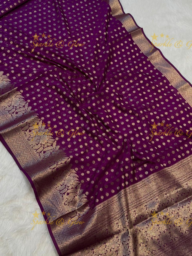 Elegant Banarasi Semi Georgette Silk Saree Collection