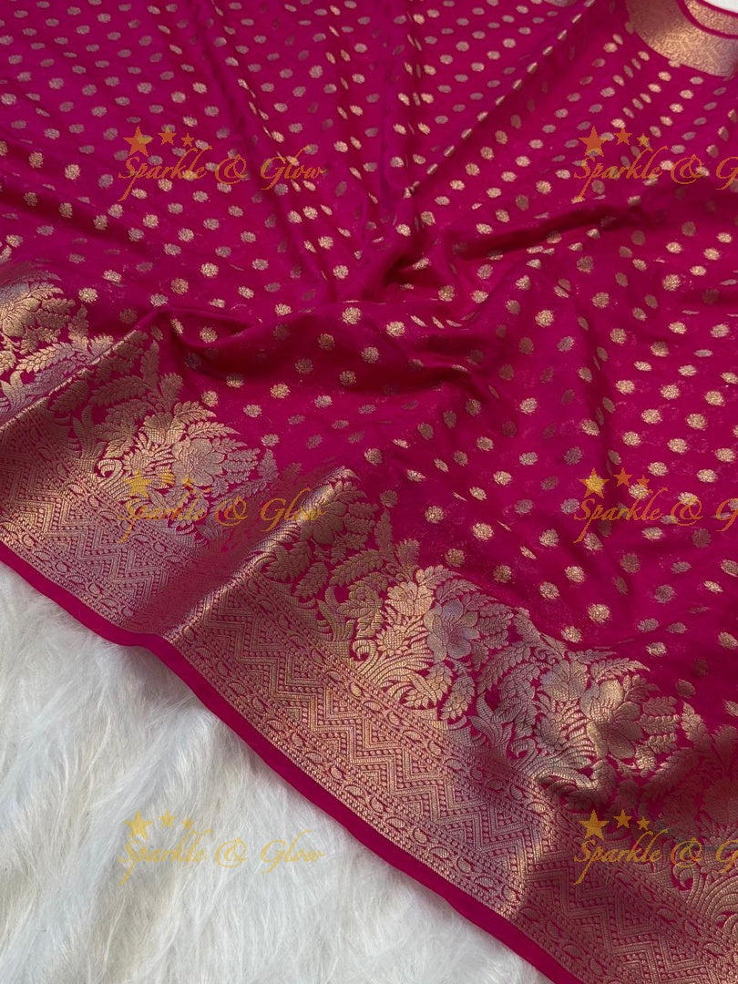 Elegant Banarasi Semi Georgette Silk Saree Collection