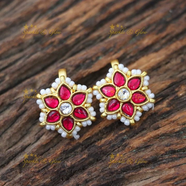 Elegant Festive Bugadi Earrings in Gold Finish