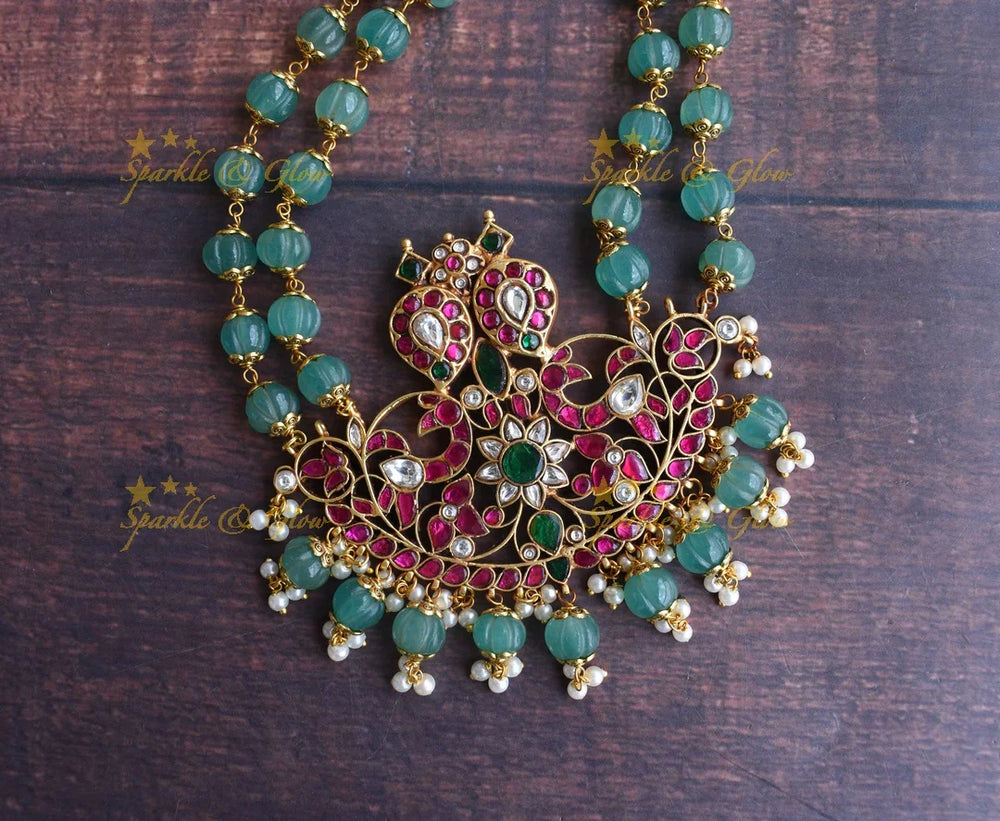 Jadau kundun peacock haram - Sparkle and Glow