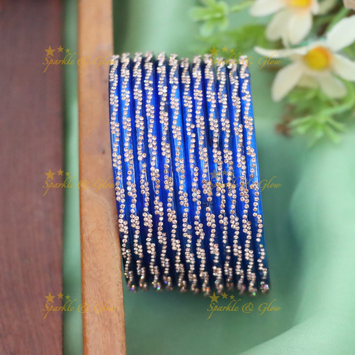 Exquisite Gold-Toned Glass Bangles - Perfect for Every Occasion