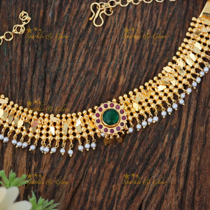 Exquisite Gold High Neck Choker for Weddings