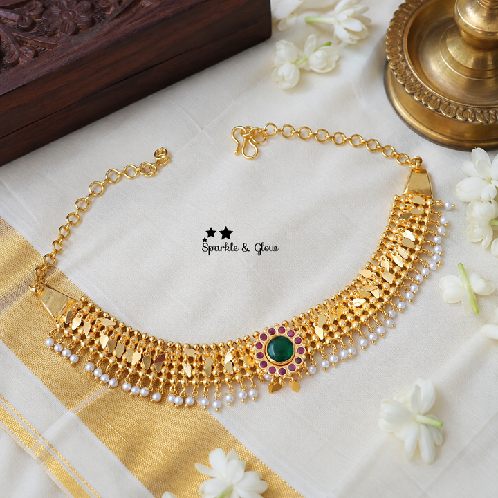 Exquisite Gold High Neck Choker for Weddings