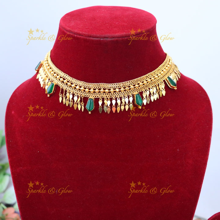 Exquisite Gold High-Neck Wedding Choker Necklace