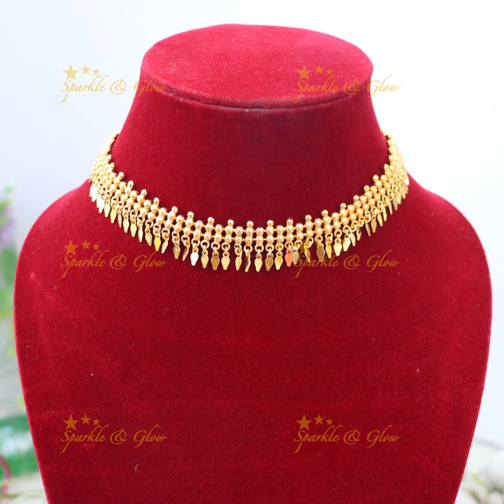 Exquisite Gold-Plated Kerala Festive Choker Necklace
