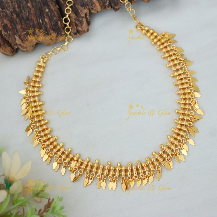 Exquisite Gold-Plated Kerala Festive Choker Necklace