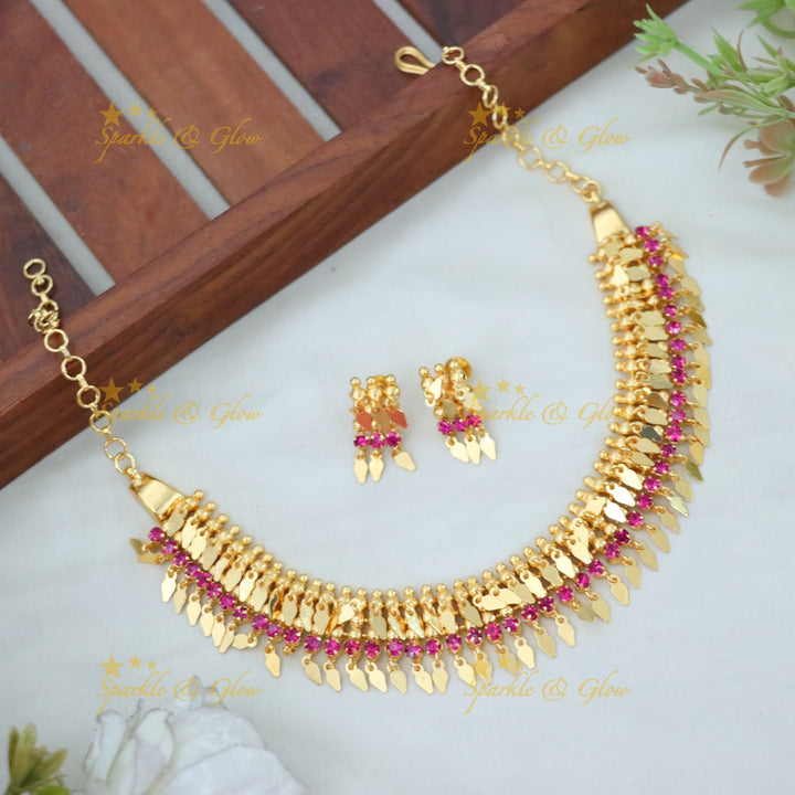 Exquisite Gold-Plated Choker Necklace Set for Weddings