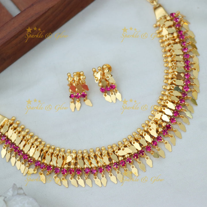 Exquisite Gold-Plated Choker Necklace Set for Weddings
