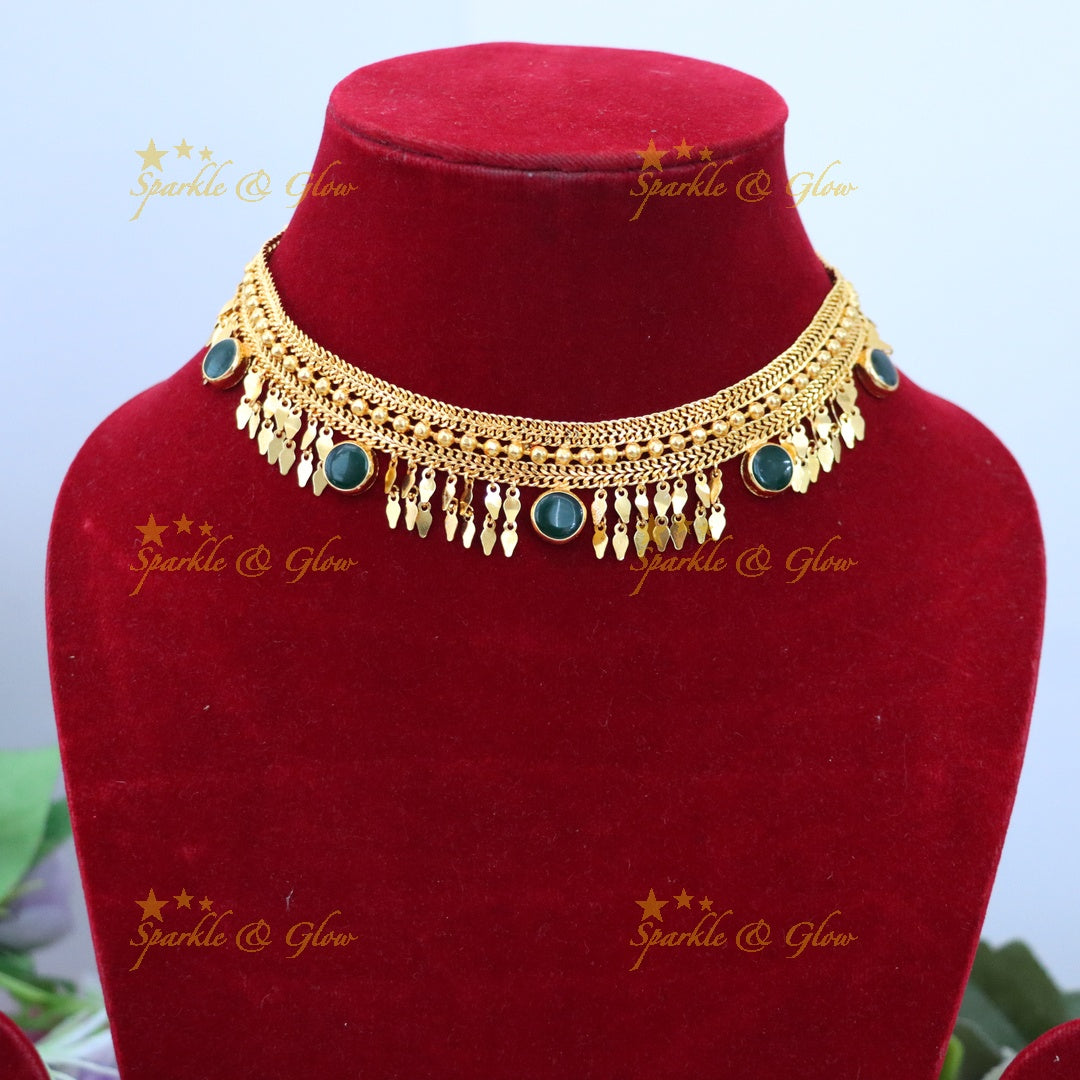 Exquisite Gold-Plated High Neck Choker Necklace