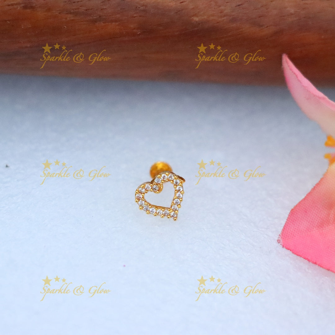 Exquisite Gold-Plated Nose Pin for Weddings & Festivals