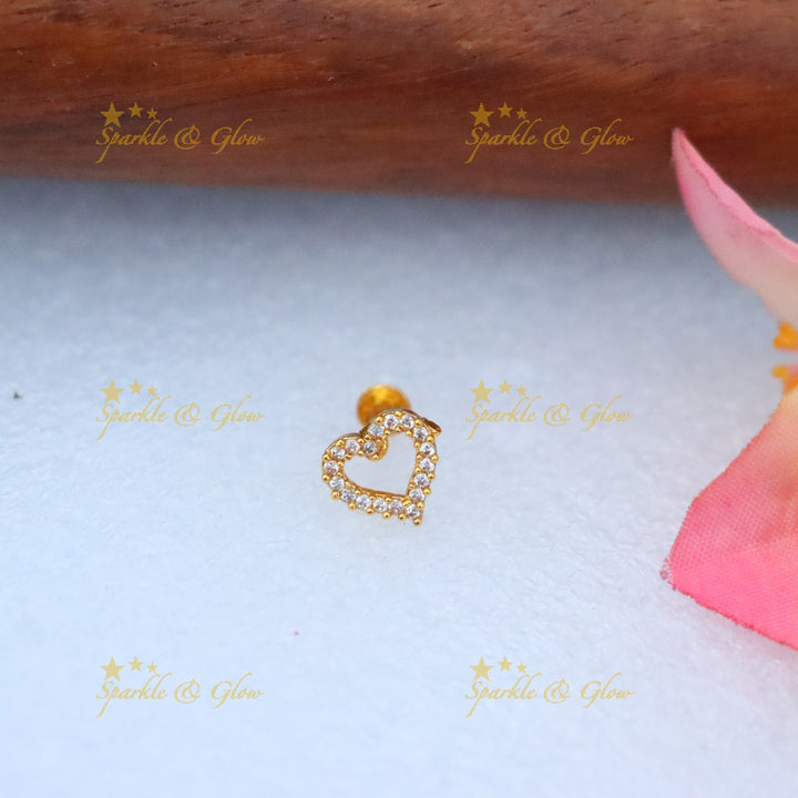Exquisite Gold-Plated Nose Pin for Weddings & Festivals