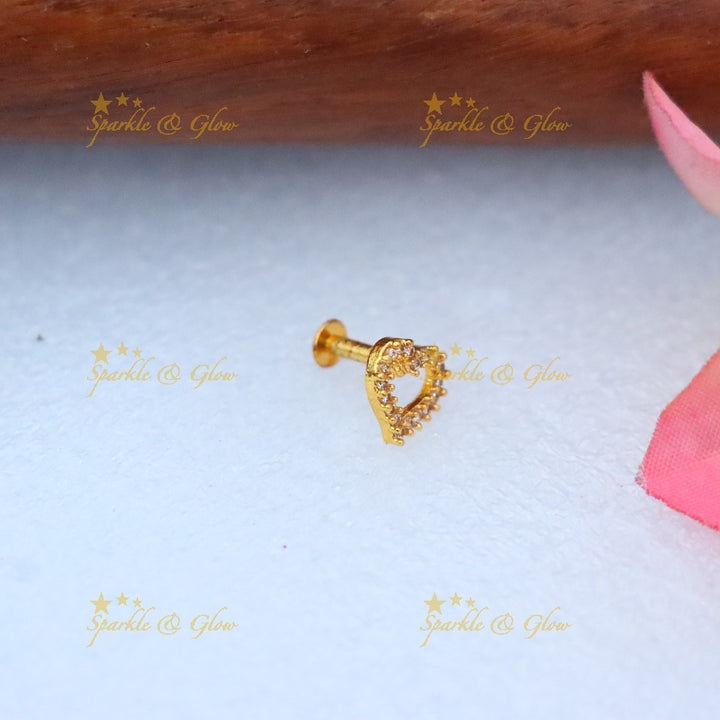 Exquisite Gold-Plated Nose Pin for Weddings & Festivals