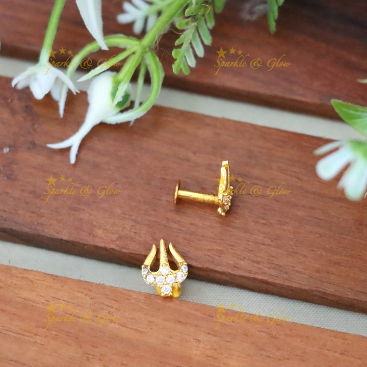 Elegant Gold Stud Earrings for Weddings & Festivals