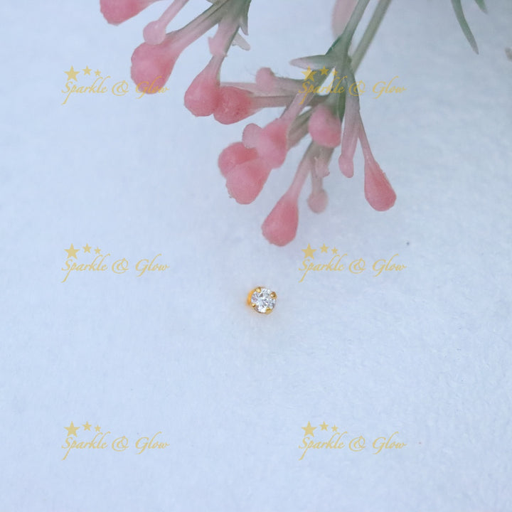 Gold Plated Stone Nose Pin for Weddings & Festivals