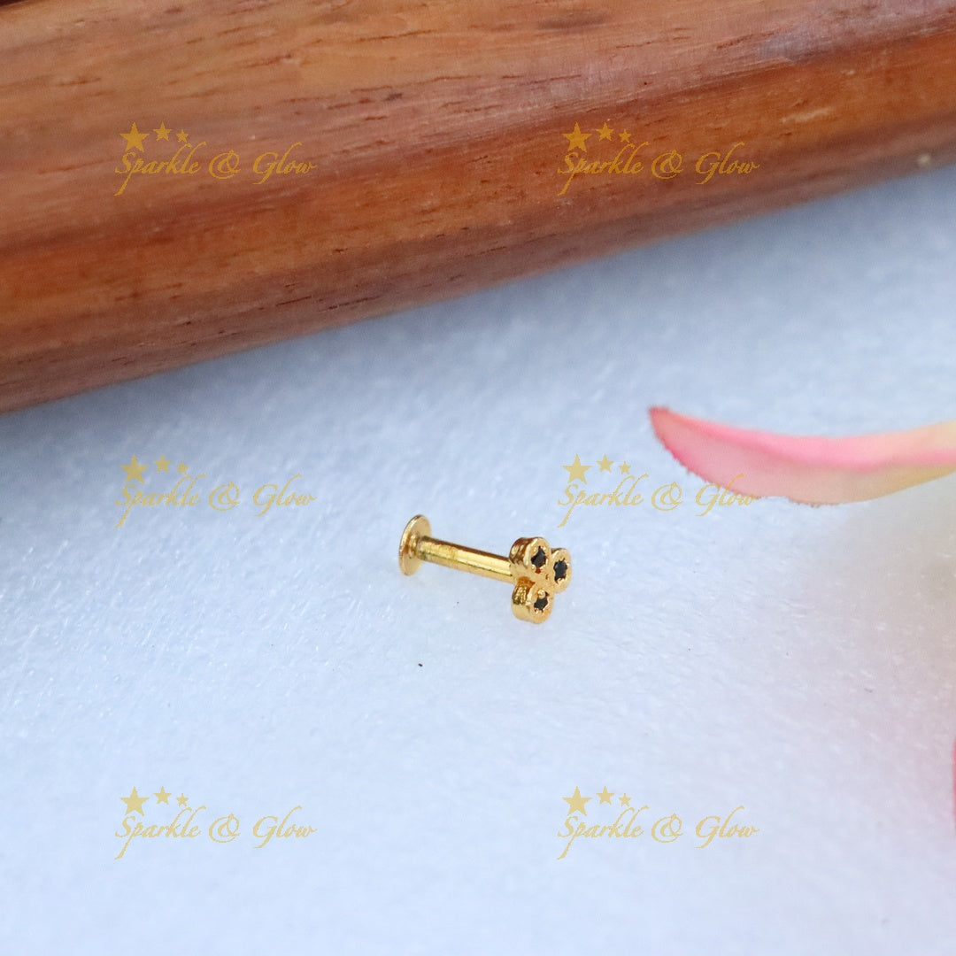 Elegant Gold Plated Kerala Style Nose Pin