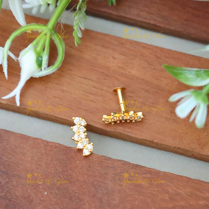 Radiant Gold Stud Earrings for Festive Elegance
