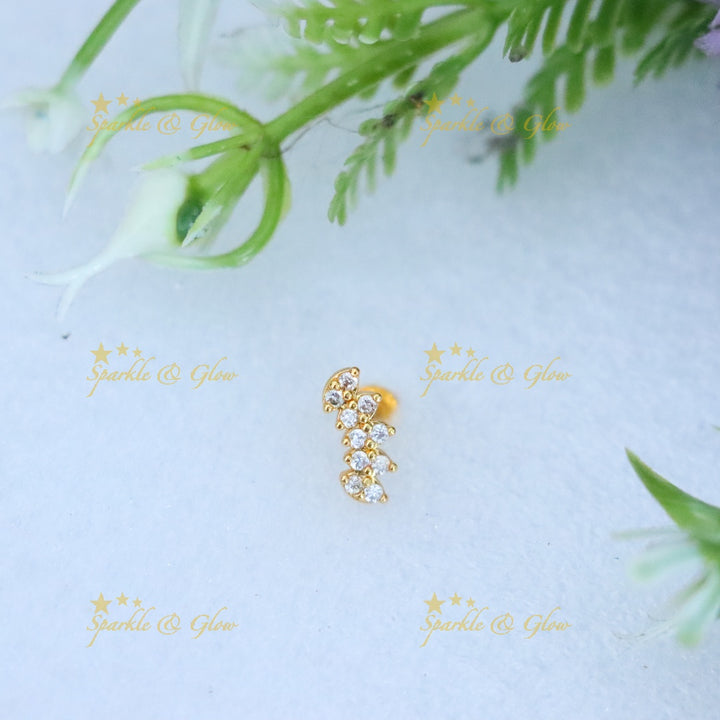 Gold-Plated Nose Pin - Perfect for Weddings & Festivities