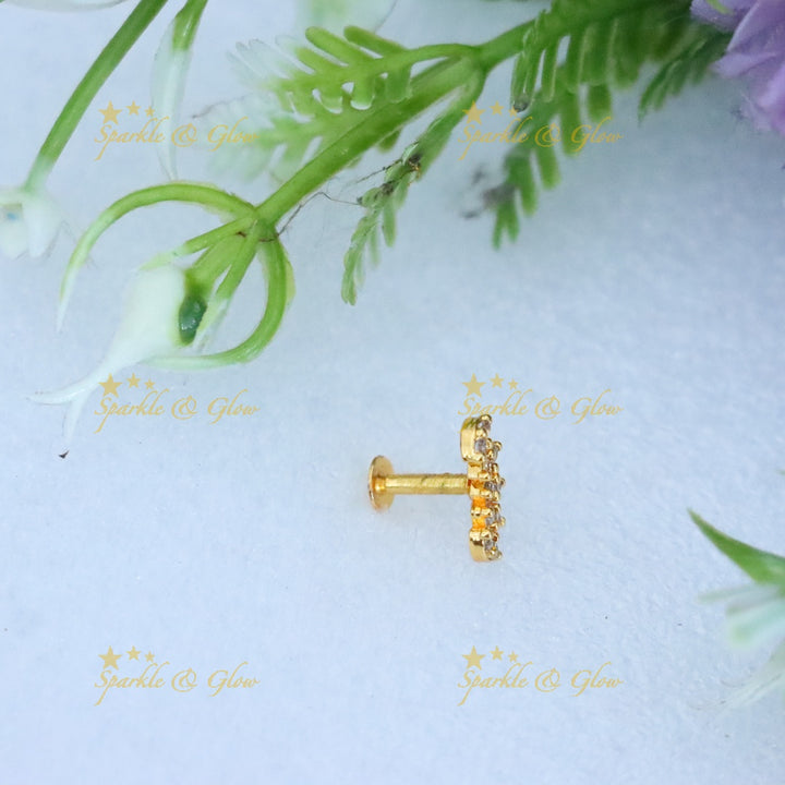 Gold-Plated Nose Pin - Perfect for Weddings & Festivities