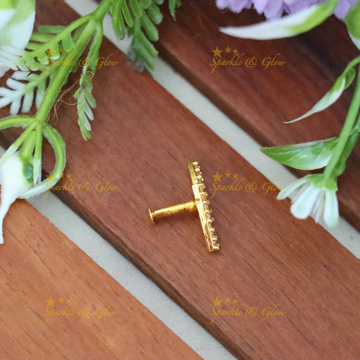 Exquisite Gold-Plated Nose Pin - Perfect for Festivals