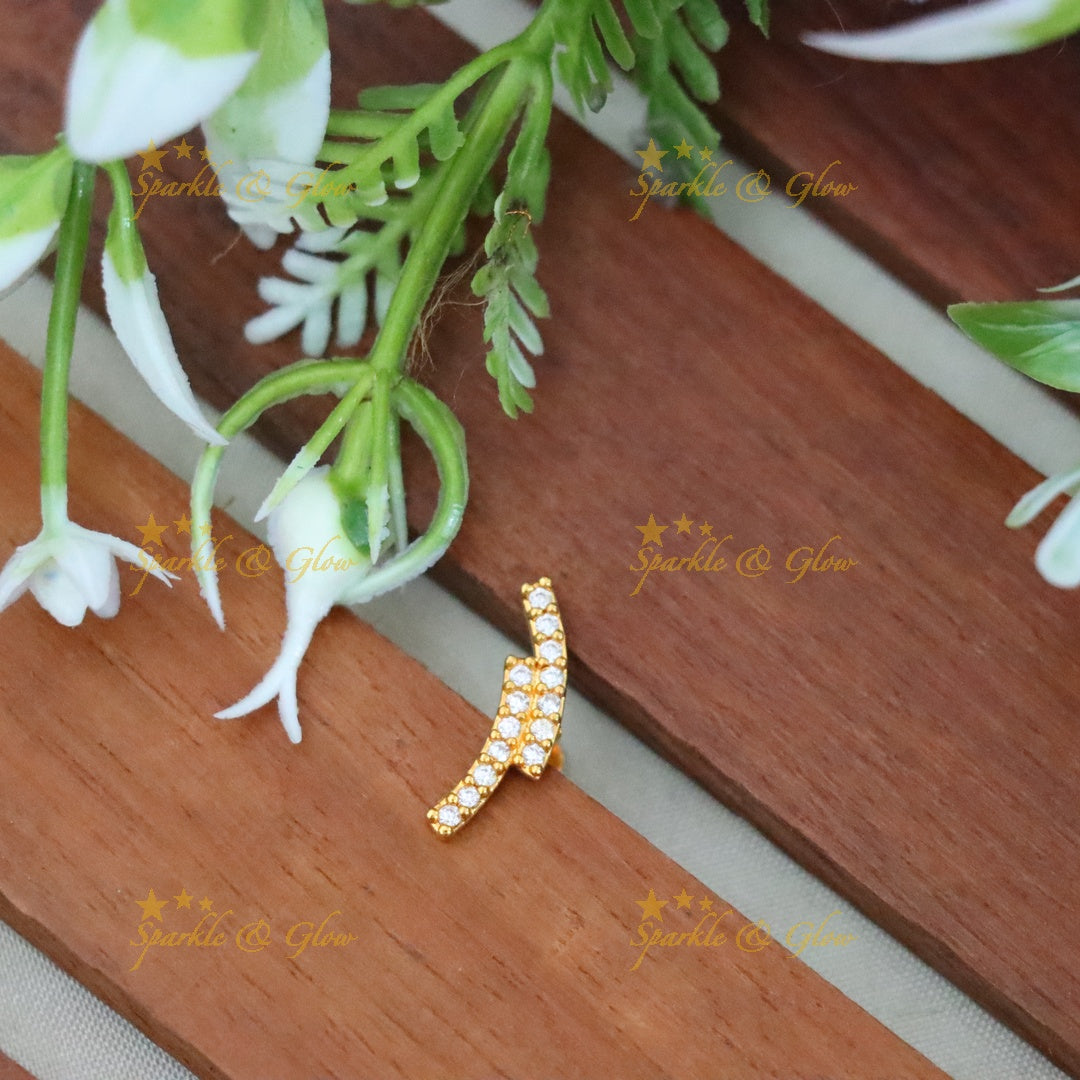 Exquisite Gold-Plated Nose Pin - Perfect for Festivals